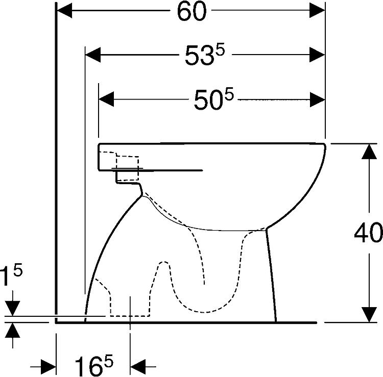 Geberit Stand-WC Renova, Flachspüler