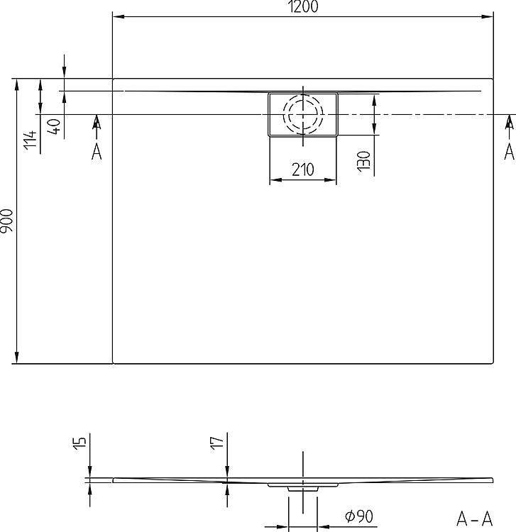 Villeroy & Boch Duschwanne Architectura MetalRim