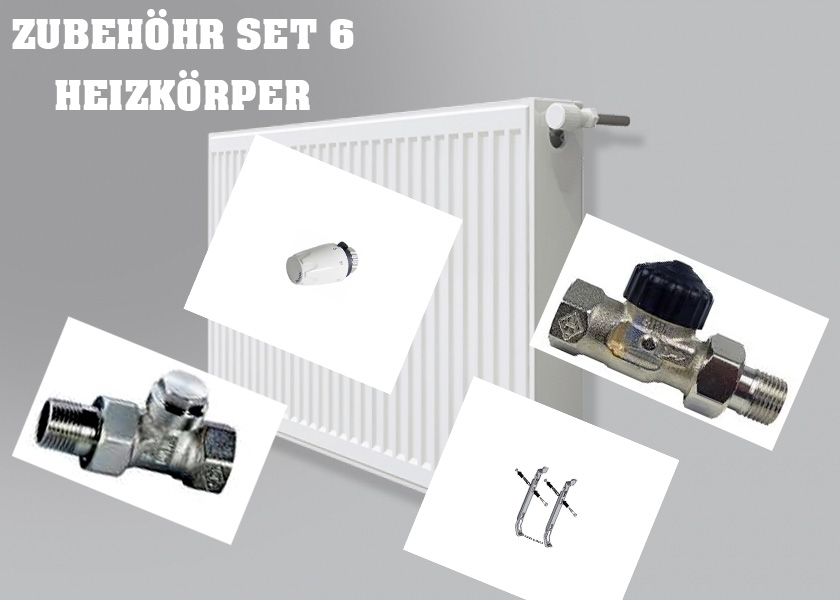Flach-/Ventilheizkörper Durchgang-Zubehör-Set Nr.6