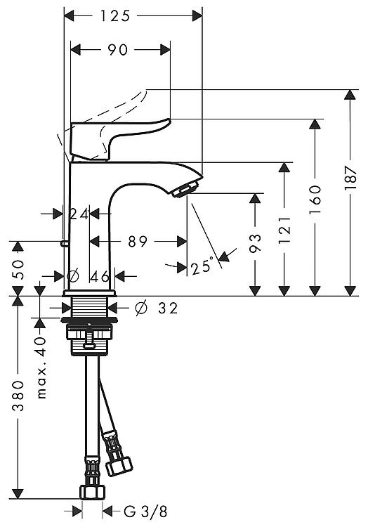 Hansgrohe Waschtischmischer Metris 100