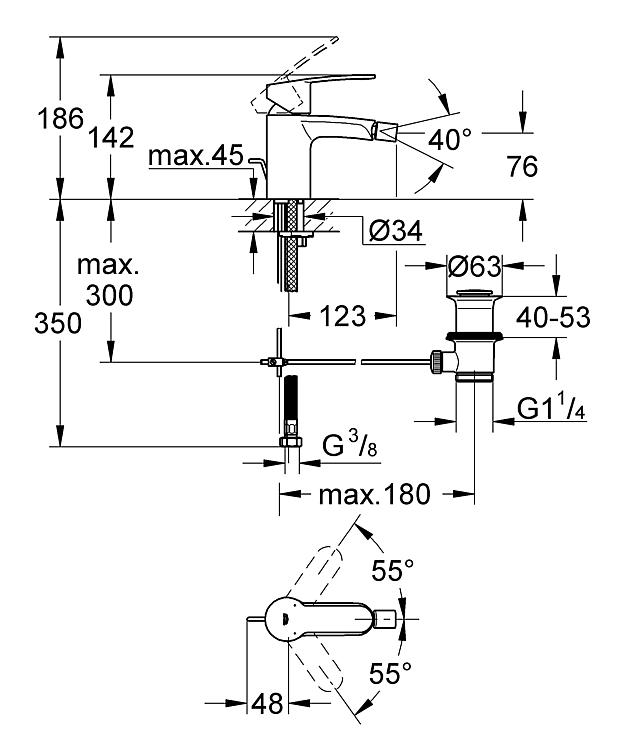 Grohe Bidetmischer Eurostyle Cosmopolitan
