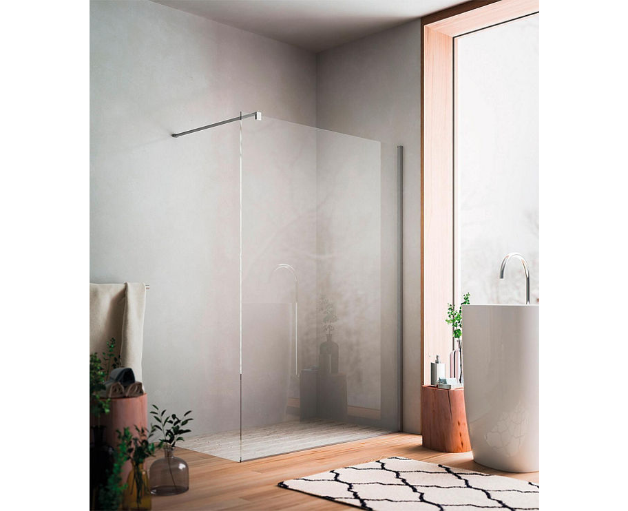 Helliri Walk-In Glasduschwand mit Wandprofil