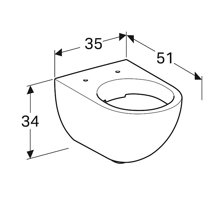Geberit Wandtiefspül-WC Acanto