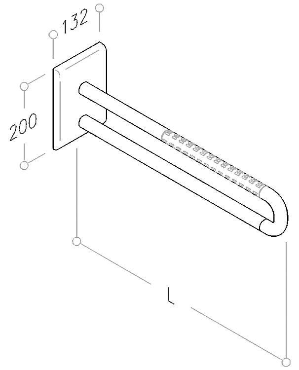 Normbau Wandstützgriff Nylon