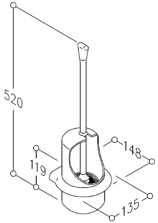 Normbau WC-Bürstengarnitur Nylon
