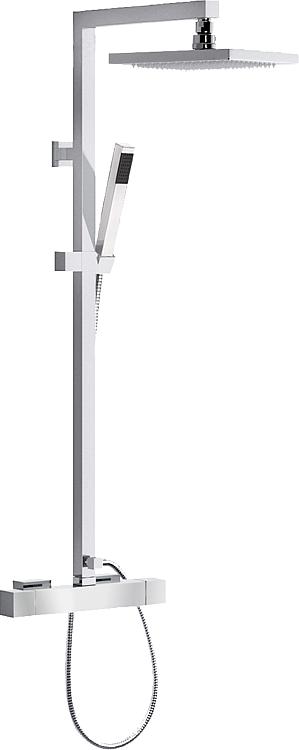 Brause-System Helkline mit Stabhandbrause und Thermostat