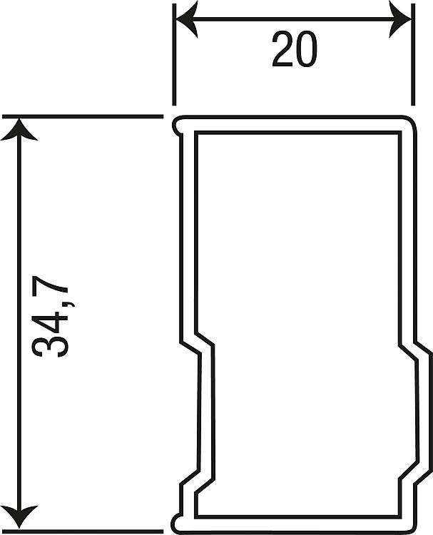 Wand-Erweiterungsprofil 20 mm