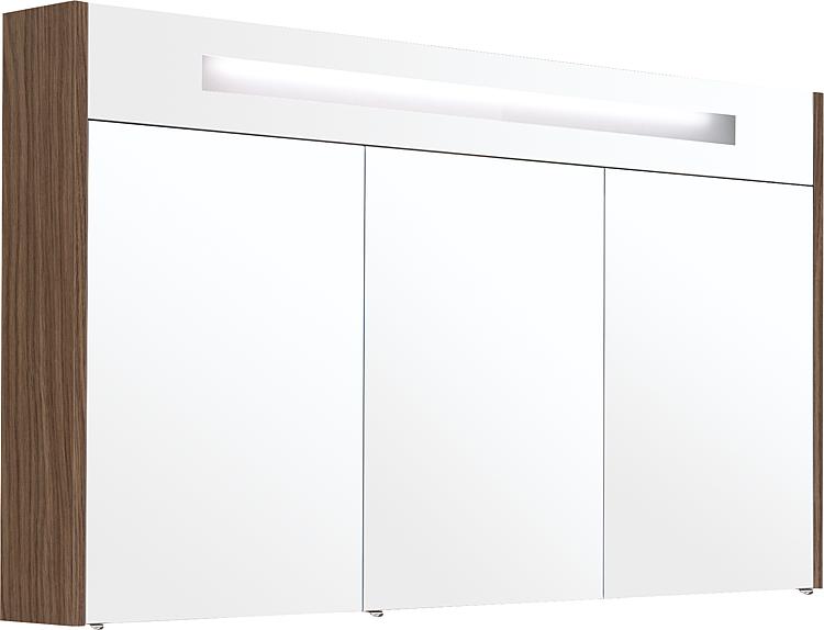 Spiegelschrank mit beleuchteter LED-Zierblende, 1200 mm Breite
