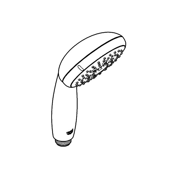Grohe Handbrause Tempesta 100, 4 Strahlarten