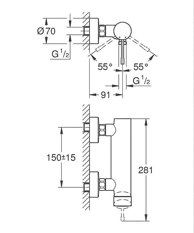 Grohe AP-Brausemischer Essence