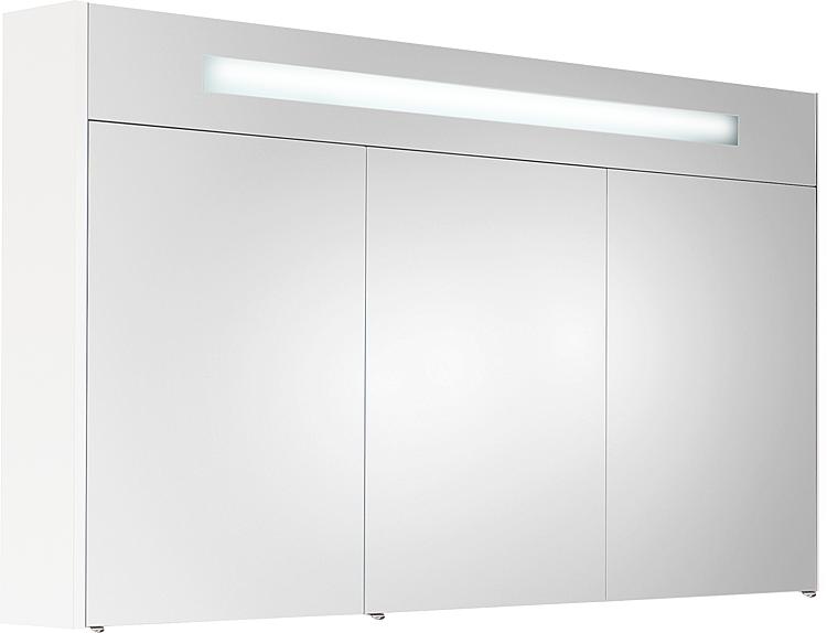 Spiegelschrank mit beleuchteter LED-Zierblende, 1200 mm Breite