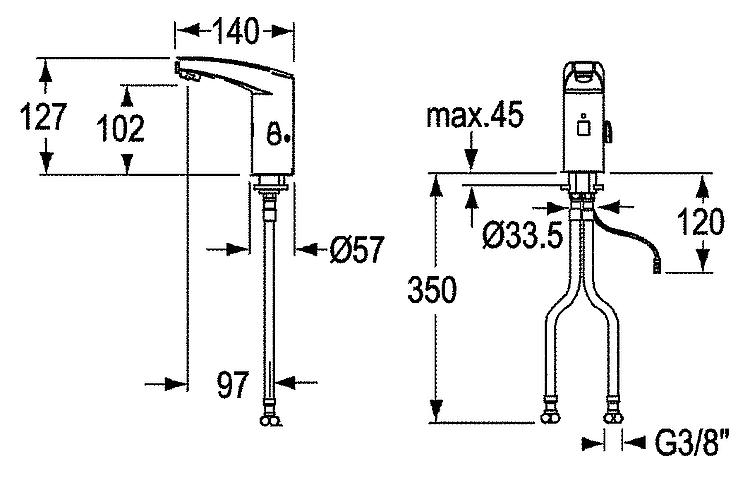 Conti Sensor-Waschtischarmatur CONTI+ M 10 maxx