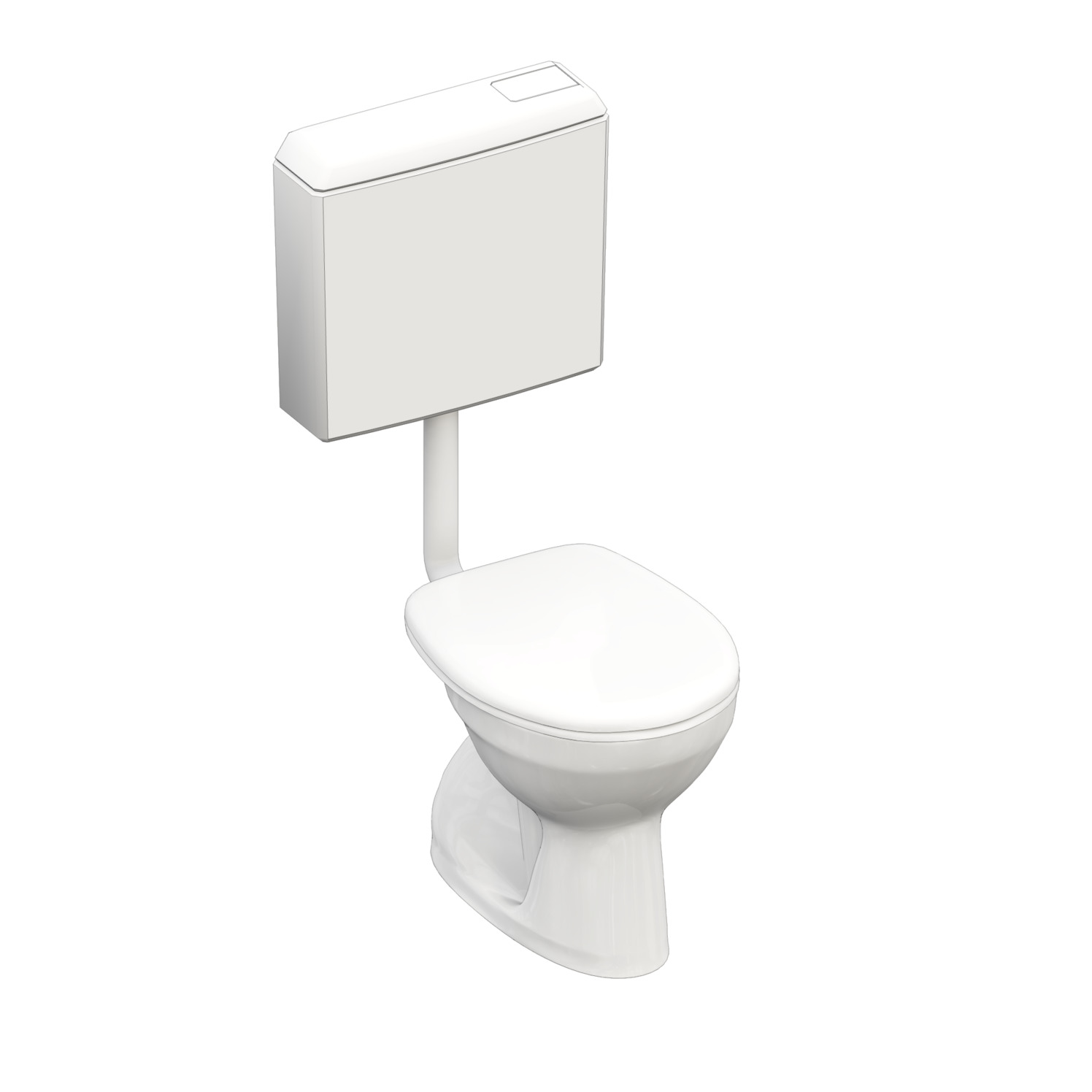 Stand-Tiefspül-WC-Set Clivia Abgang senkrecht mit Anschlussstutzen