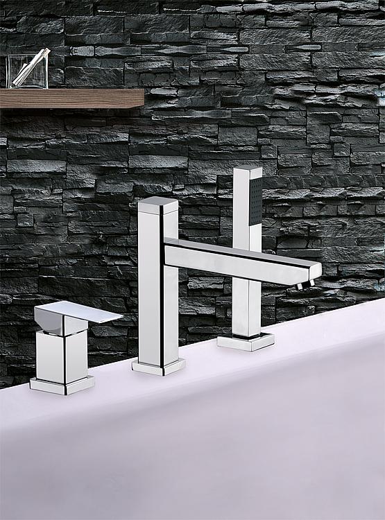 3-Loch Wannenrandmischer-Set Helkline