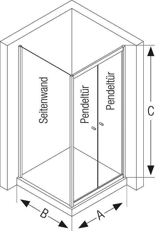 Hüppe Eckduschkabine Alpha 2