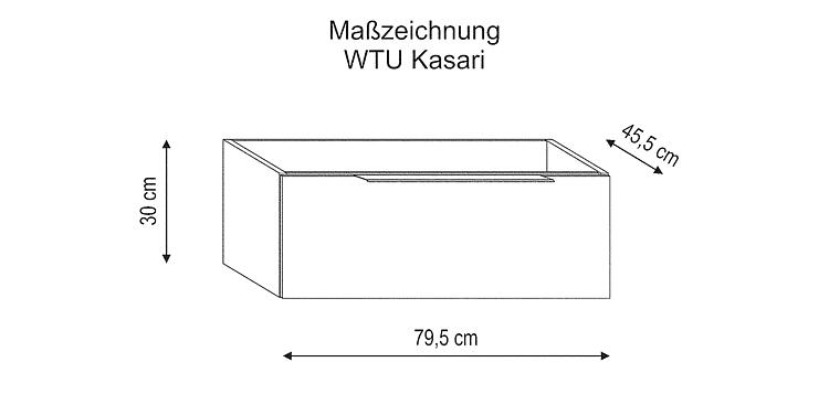 Waschtischunterschrank Helkasari, mit 1 Frontauszug, 795 mm