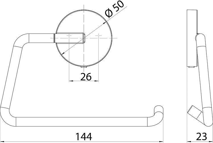 Emco Papierhalter Round, ohne Deckel