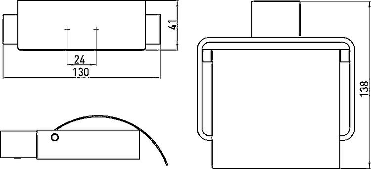 Emco Papierhalter Loft mit Deckel, schwarz