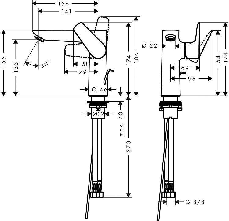 Hansgrohe Waschtischmischer Talis E 150