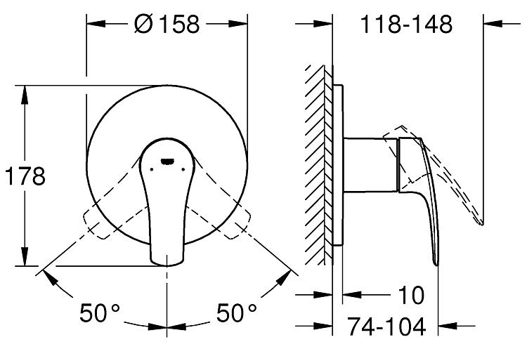 Grohe UP-Brausemischer Eurosmart