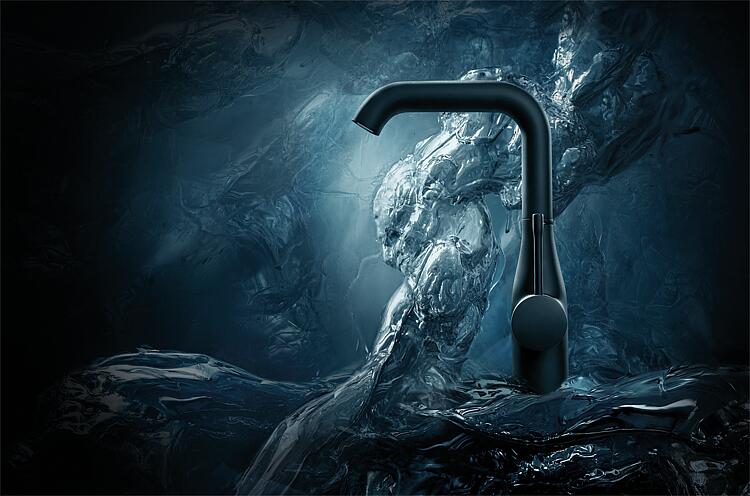 Grohe Waschtischmischer Essence M-Size, seitliche Betätigung schwenkbar