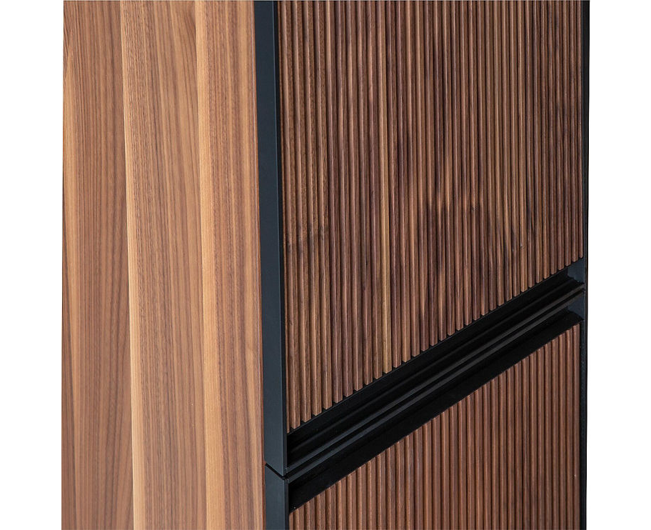 Helbenaro Hochschrank, Nussbaum, Höhe 1625 mm