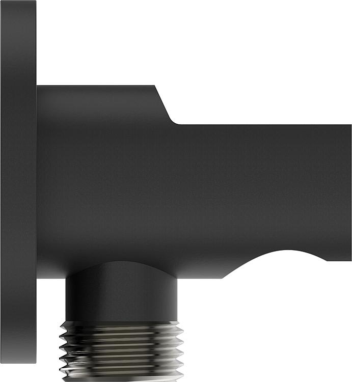 Wandanschlussbogen mit Brausehalter Heldeal, schwarz