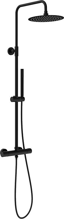 Brausesystem Heltanos mit Thermostat, schwarz