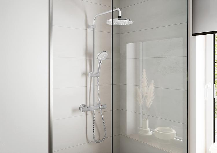 Hansgrohe Brause-System Vernis Blend Showerpipe 200 1jet, mit Thermostat