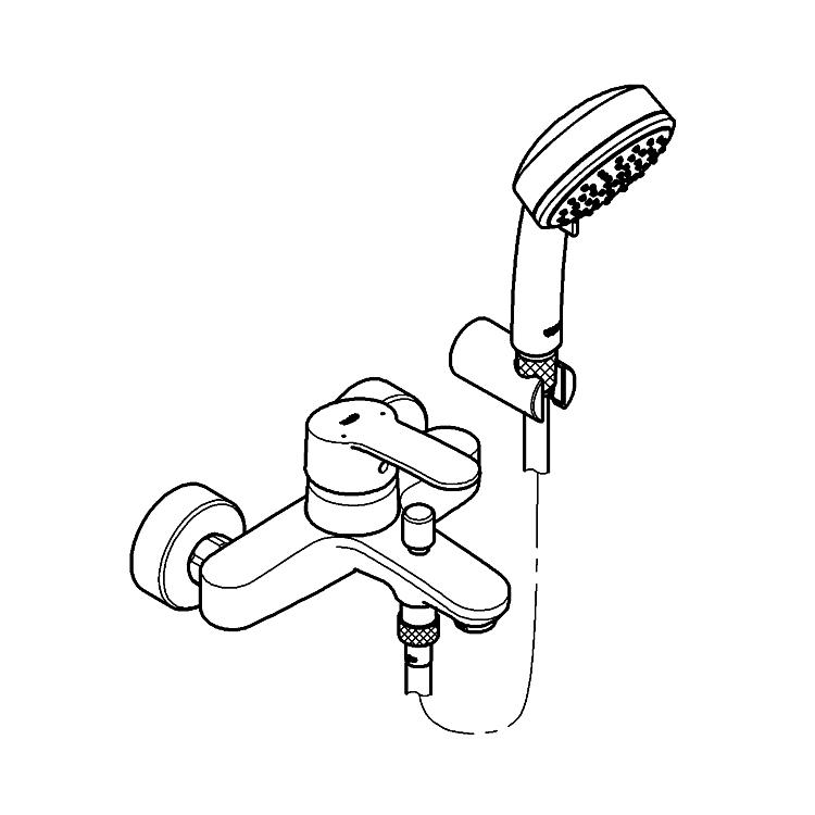 Grohe Wannenmischer-Set Eurostyle Cosmopolitan