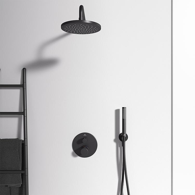 Brause-Set Heldeal, schwarz