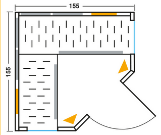 Sunlight 155 Ecke Optional Frontstrahler