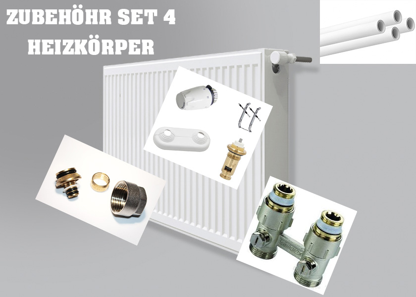 Flach-/Ventilheizkörper Alu-Zubehör-Set Nr. 4