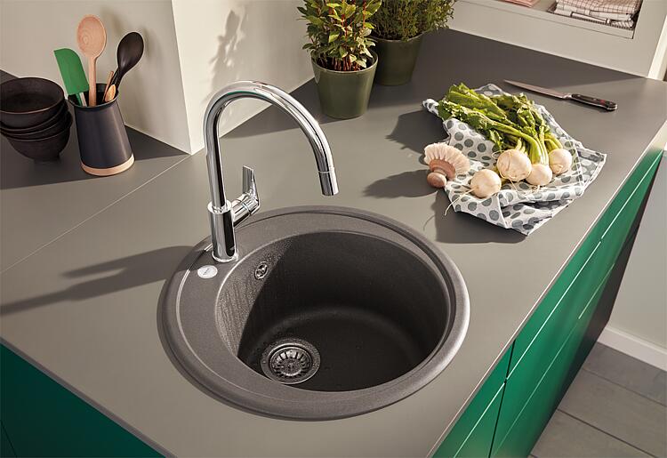 Grohe Spültischmischer BauEdge, mit herausziehbarem Auslauf