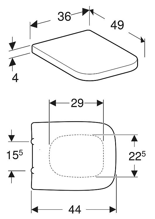 Geberit WC-Sitz Renova Compact Square
