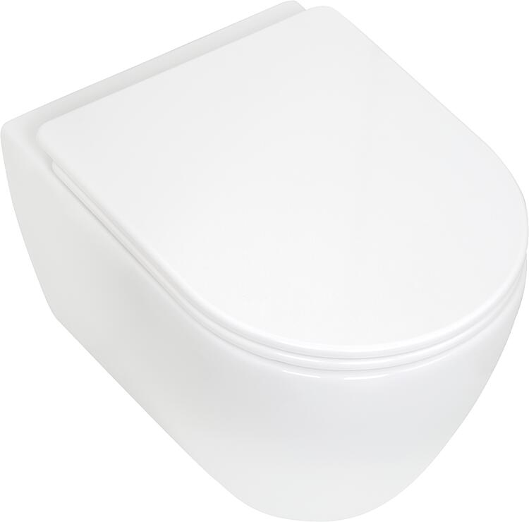 Wand-Tiefspül-WC Combi-Pack Helameira Compact, spülrandlos