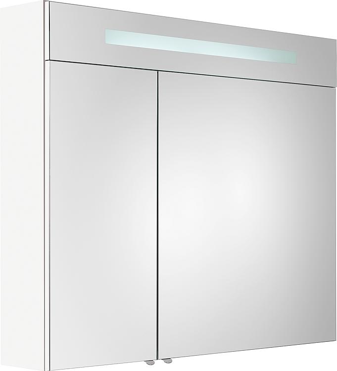 Spiegelschrank mit beleuchteter LED-Zierblende, 900 mm Breite