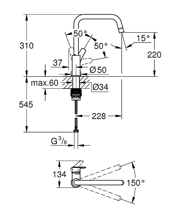 Grohe Spültischmischer Eurosmart