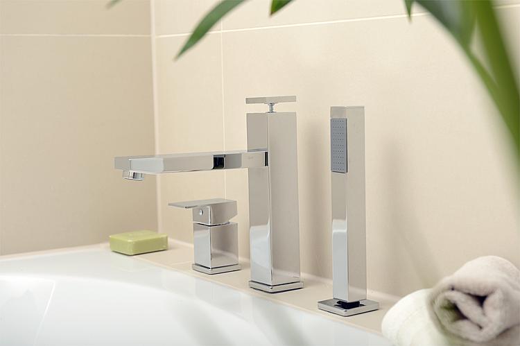 3-Loch Wannenrandmischer-Set Helkline