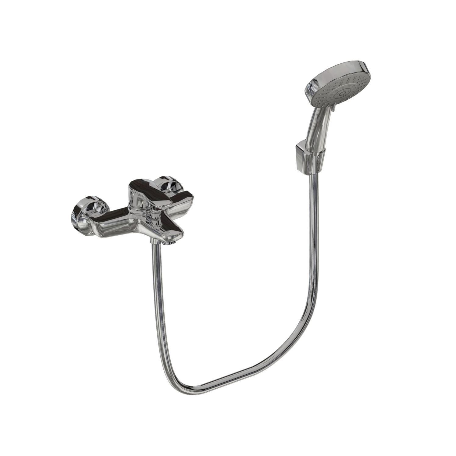 Badewannen-Zubehörset Derby mit Wandbrausehalter