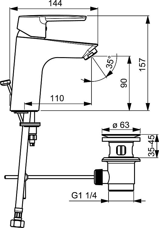 Hansa Waschtischmischer HansaPolo XL