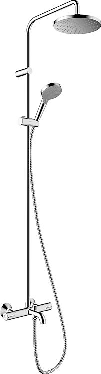 Hansgrohe Brause-System Vernis Blend Showerpipe 200 1jet, mit Thermostat und Wanneneinlauf