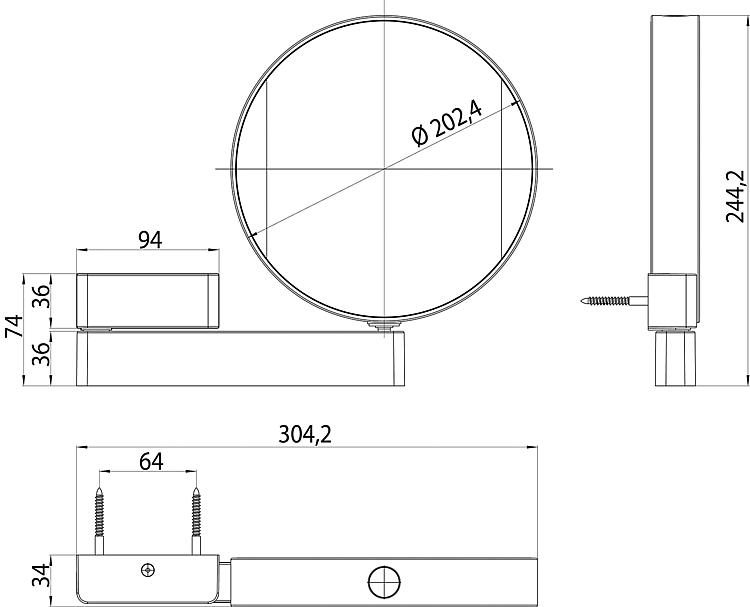 Emco LED-Wandkosmetikspiegel Prime