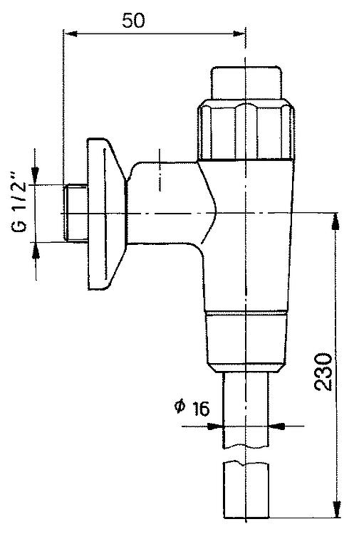 Benkiser Druckspüler Typ 670, für Urinal