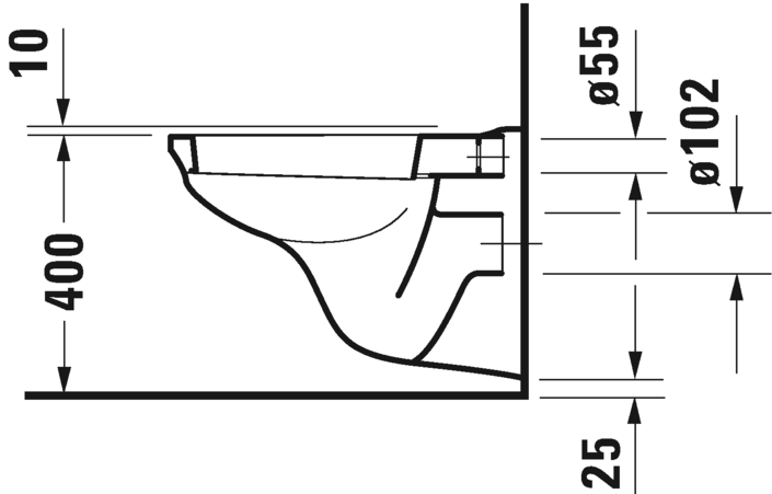 Duravit Wand-Tiefspül-WC D-Code Basic