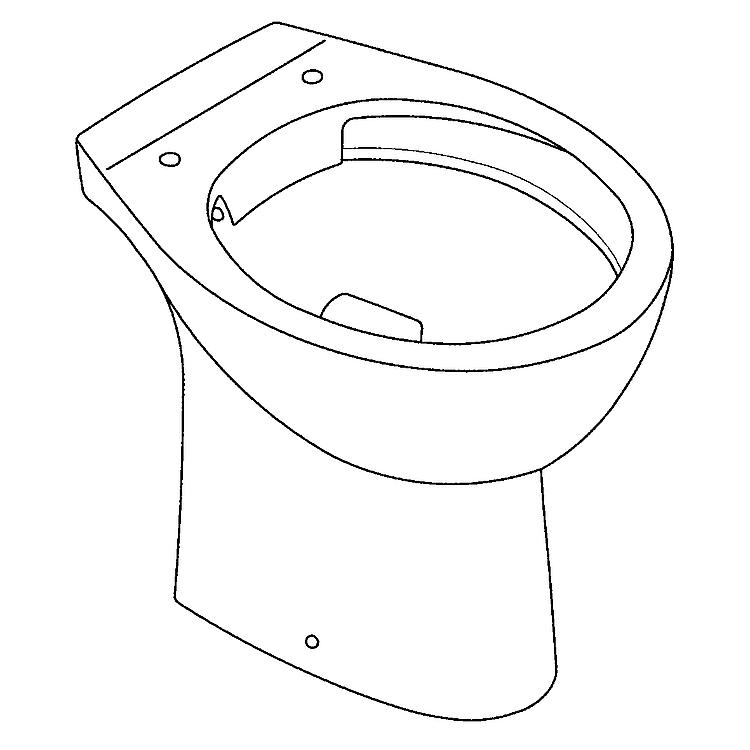 Grohe Stand-Tiefspül-WC Bau, spülrandlos