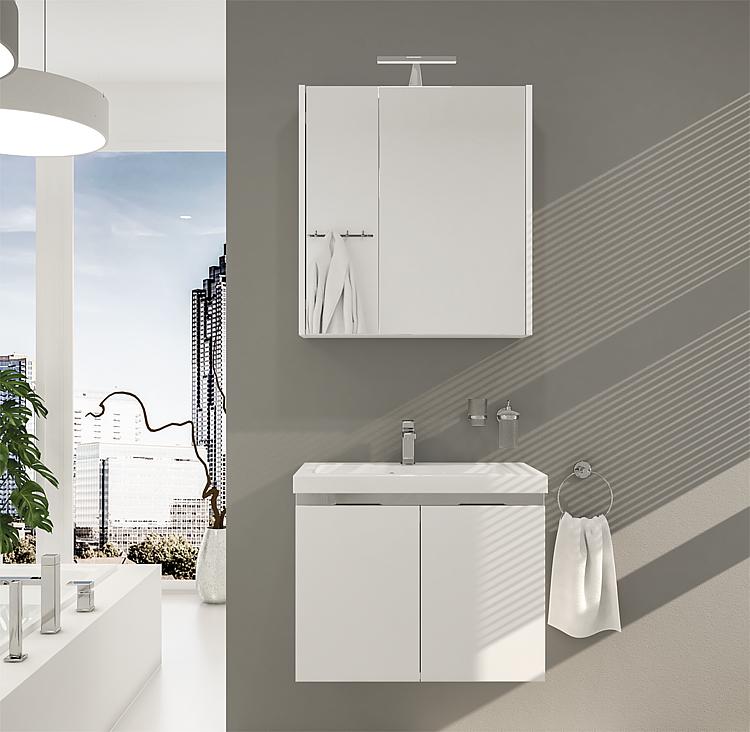 Badmöbel-Set Heleola mit 2 Drehtüren