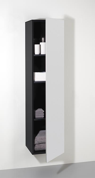 Hochschrank Helela, 1600 mm Höhe, Korpus schwarz