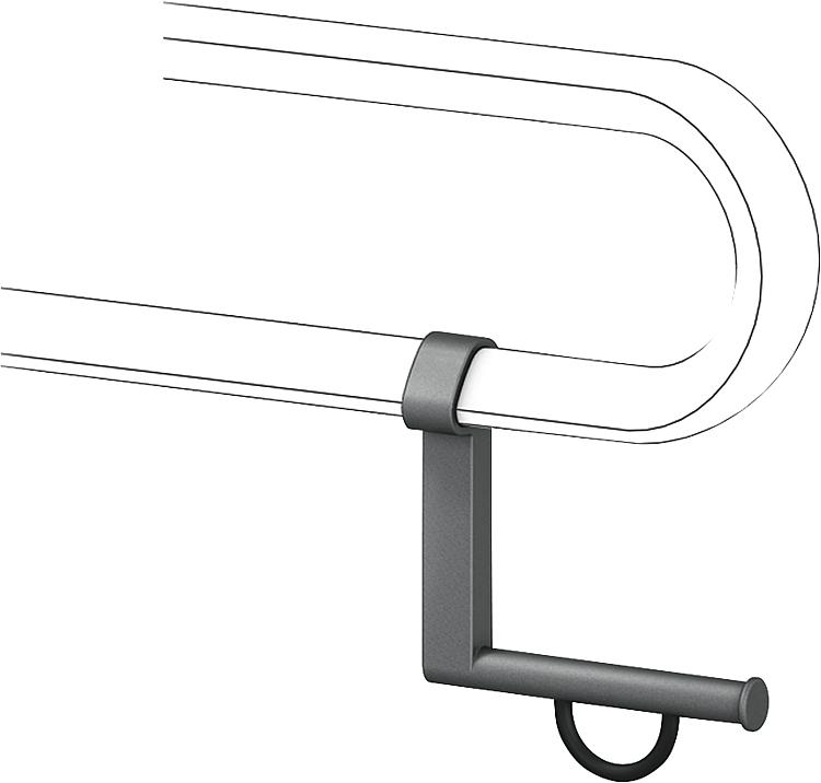 Normbau Papierrollenhalter Cavere für Stützgriffe