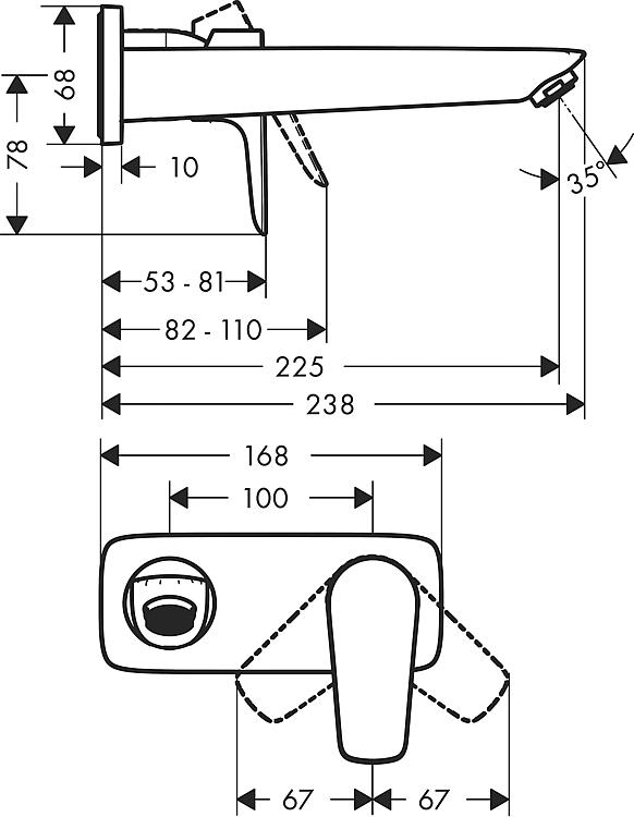Hansgrohe UP-Wand-Waschtischmischer Talis E